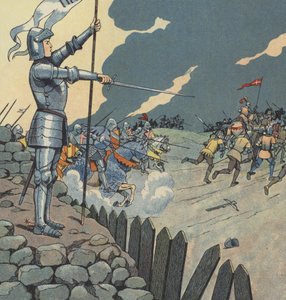 Johanka z Arku osvobozující město Orleans od Angličanů od pseudonym for Onfray de Breville Jacques Job