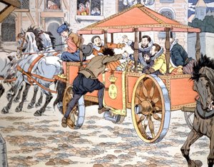 Vražda Jindřicha IV., kolem roku 1900 (ilustrace) od pseudonym for Onfray de Breville Jacques Job