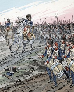 Napoleon Bonaparte během bitvy u Marenga (1800) od pseudonym for Onfray de Breville Jacques Job