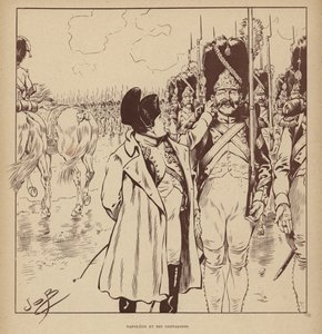 Napoleon a jeho granátníci (litho) od pseudonym for Onfray de Breville Jacques Job