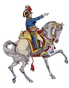 Napoleon na koni - litografie od Joba (Jacques Onfroy de Breville) z „“Le Grand Napoleon des Petites Enfants“““ 1893 od pseudonym for Onfray de Breville Jacques Job