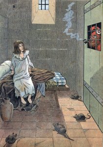 Scéna z historie Francie v hračkách: Francouzská revoluce. Francouzský dauphin Ludvík XVII (1785-1795) v chrámovém vězení. V “” Joujoux a l