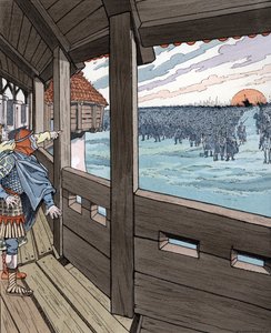 Siege of Pavia (773-774): Ogger křičí „Iron Man! Tady je Karel Veliký" od pseudonym for Onfray de Breville Jacques Job