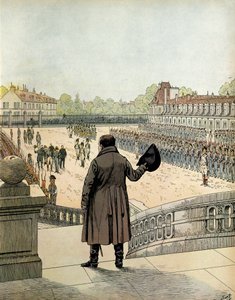 Rozloučení Napoleona I. Bonaparta (1769-1821) na nádvoří Cheval Blanc ve Fontainebleau dne 20. od pseudonym for Onfray de Breville Jacques Job