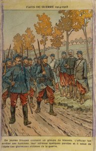 1. světová válka: pocta raněným (ilustrace) od pseudonym for Onfray de Breville Jacques Job