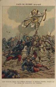 1. světová válka: Získání vlajky (ilustrace) od pseudonym for Onfray de Breville Jacques Job