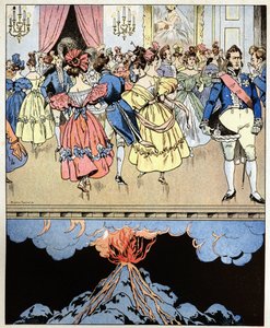 Tančíme na sopce. Slova hraběte Narcisse Achille de Salvandy (1795-1856) předpovídající revoluci tří slavných Ludvíka Filipa I. vévody z Orleans (Louis-Philippe od pseudonym for Onfray de Breville Jacques Job