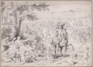 Ludvík XIV. V zajetí Venuše od studio of Charles Le Brun