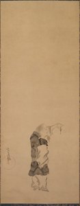 Kenshu, mnich s krevetami od studio of Tawaraya Sōtatsu