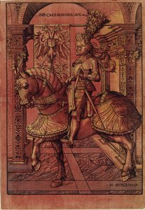 Císař Maxmilián I. ozbrojený na koni, 1508