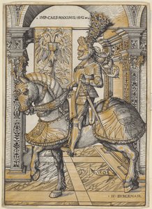Jezdecký portrét císaře Maxmiliána I. od the Elder Hans Burgkmair