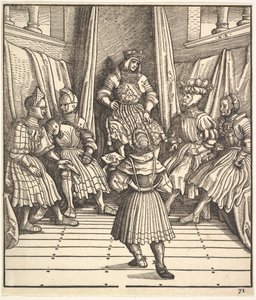 Ilustrace z Bílého krále Der Weiß König, 15.-16. století.