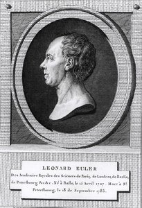 Portrét Leonarda Eulera (1707-83) (rytina) (černobílá fotografie) od the Younger Dupin