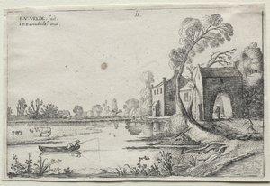 Krajina s řekou a vrátnicí, 1614. od van de Velde Esaias