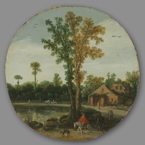 Travelers by a Lake, 1625. od van de Velde Esaias