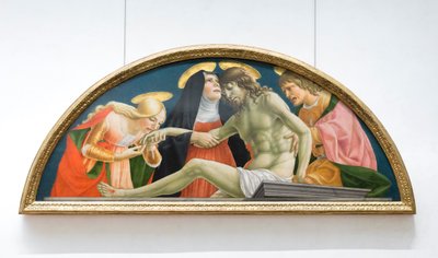Svatá Marie Magdalena, Panna Marie a svatý Jan evangelista oplakávají mrtvého Krista od (1374-c.1420) Lorenzo da Sanseverino