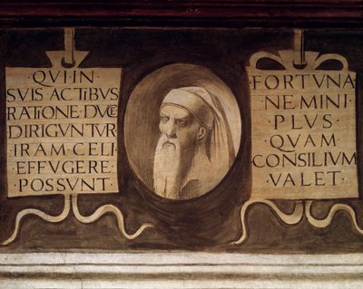 Detail Maximů - Freska, konec 15. století od Giorgione
