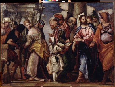 Kristus a žena přistižená při cizoložství od Veronese