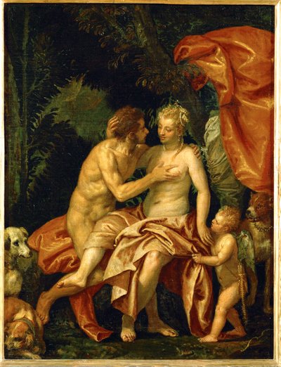 Venuše a Adonis (olej na plátně) od (1528-88) Veronese