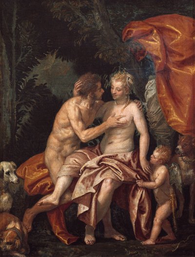 Venuše a Adonis od Veronese