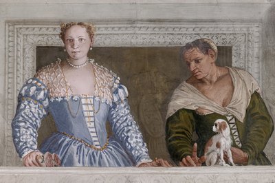 Donna Barbaro a její sestra, Síň Olympu, detail 2632651 od Veronese