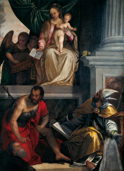 Madonna und Heilige mit Bevilacqua Lazise Stiftern von (1528-88) Veronese