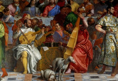 Svatba v Káně, detail: hudebníci. Freska od Paola Veronese (1528-1588) Ec. pá. od Veronese
