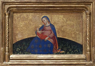 Madona pokory. Obraz Giovanni Da Bologna (aktivní 2. polovina 14. století) tempera na topolu, cca 1395. Italské umění od Giambologna