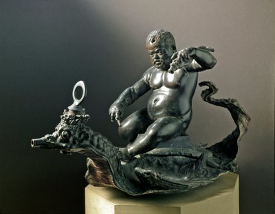 Trpaslík Morgante Braccio di Bartolo, trpaslík Cosimo I de Medici (Cosimo I de Medici). Bronzová socha od Giambologny (Giovanni da Bologna nebo John of Bologna nebo Boulogne od Giambologna