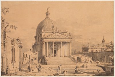 View Conceived with San Simone Piccolo, c. 1735 od Canaletto