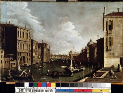 ""Pohled na Canal Grande v Benátkách"" (Benátky) Obraz Giovanni Antonia Canal detto il Canaletto (1697-1768). Muzeum výtvarného umění Mikalojus Konstantinas Ciurlionis z 18. století, Kaunas, Litva od Canaletto