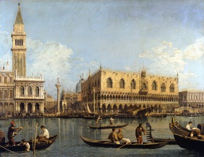 Canaletto (1697 - 1768): Pohled na Dóžecí palác v Benátkách Milán, umělecká galerie Brera od Canaletto