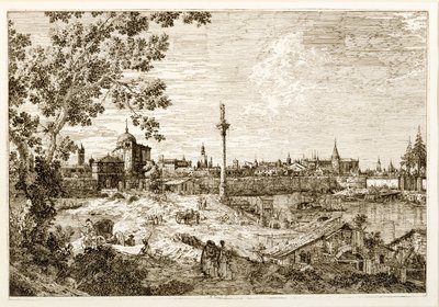 Imaginární pohled na Padovu, cca 1740 (lept) od Canaletto