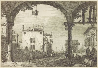 The Lantern Portico, c.1744 (lept) od Canaletto