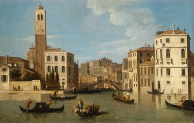 Vchod do Cannaregio, Benátky (olej na plátně) od Canaletto