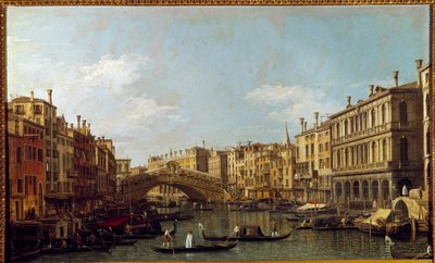 Velký kanál a most Rialto Benátský obraz od Antonia Canal dit Il Canaletto (1697-1768) Paříž 18. století, Musee Jacquemart Andre od Canaletto