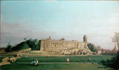 Pohled na hrad Warwick Malba Giovanni Antonia Canal známá jako Canaletto (1697-1768) 1751 cca. Slunce. 72x42 cm Anglie, Warwick Castle Collection od Canaletto