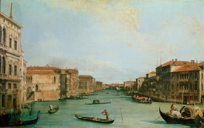 Pohled na canal grande z paláce Balbi, Benátky (olej na plátně od Canaletto