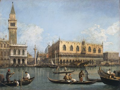 Pohled na pánev San Marco z Punta della Dogana od Canaletto
