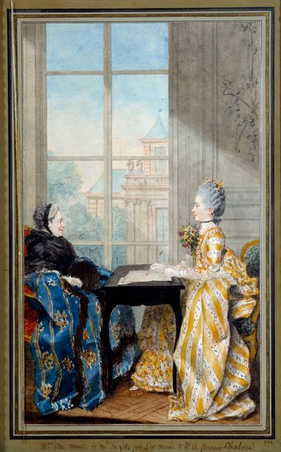 Portrét Madame du Moutier a Mademoiselle La Ville, manželka Monsieur Clermont d