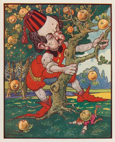 Ilustrace ke knize Gulliverovy cesty Jonathana Swifta (barevná litografie) od (after) American School