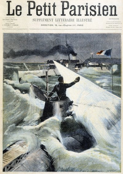 Zkušenost s ponorkou “” Le Morse”” - v “”Le Petit Parisien”” z 11.08.1901 od (after) Carrey
