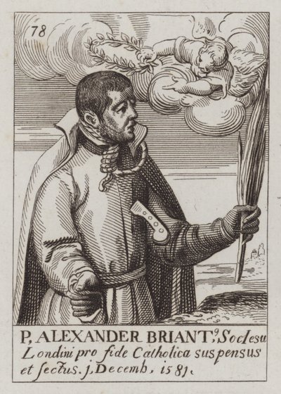 Alexander Briant, anglický jezuita a katolický mučedník (rytina) od (after) English School
