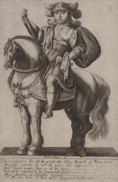 Augustus, římský císař (rytina) od (after) English School