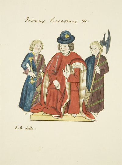 Kopie ilustrací z Ricartova kalendáře (tužka a akvarel na papíře) od (after) English School