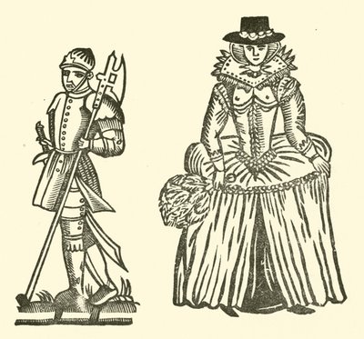 Ilustrace k The Roxburghe Ballads (dřevořez) od (after) English School