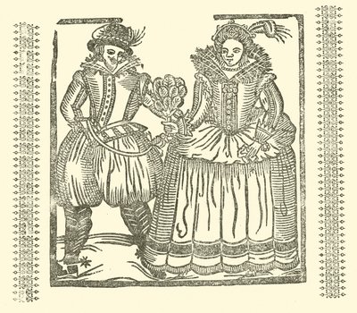 Ilustrace k The Roxburghe Ballads (dřevořez) od (after) English School
