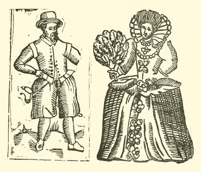 Ilustrace k The Roxburghe Ballads (dřevořez) od (after) English School