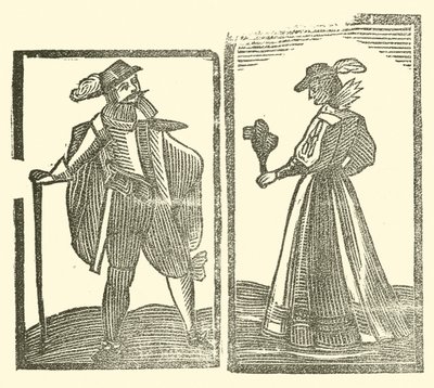 Ilustrace k The Roxburghe Ballads (dřevořez) od (after) English School