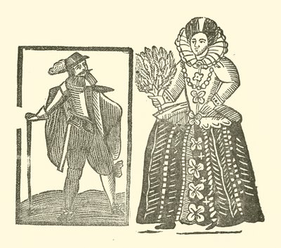 Ilustrace k The Roxburghe Ballads (dřevořez) od (after) English School